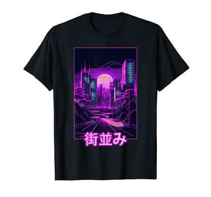 Japanese Tokyo City Vaporwave T-Shirt - Casual Everyday Wear Unisex - T-Shirt, Sweatshirt, Hoodie