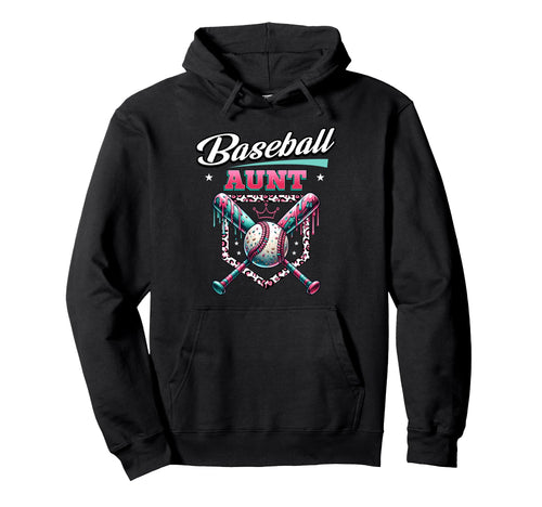 Baseball Aunt Dripping Baseball Bat Hoodie - Custom Art Print for Adults - T-Shirt, Sweatshirt, Hoodie