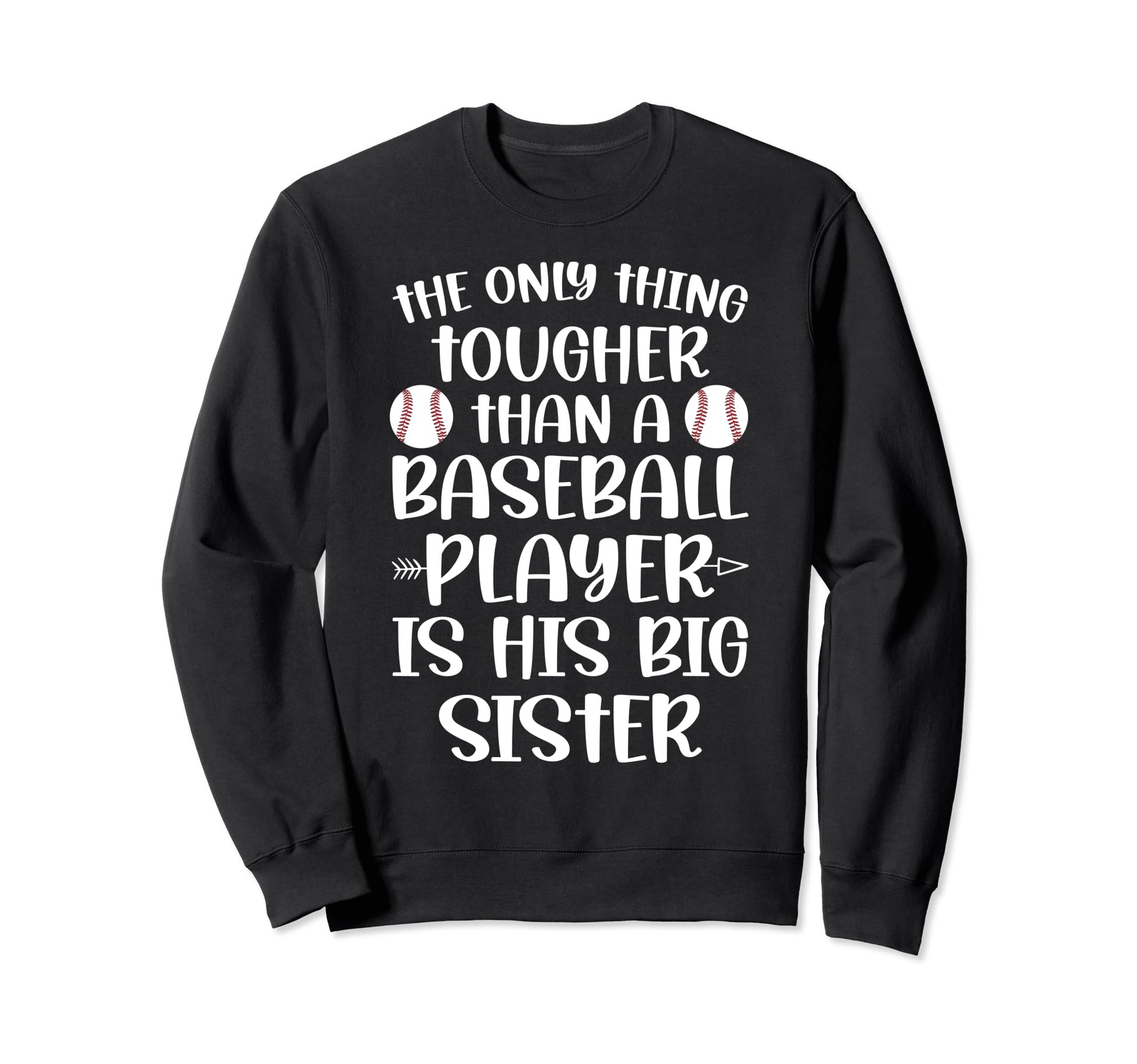 Big Sister Baseball Sister Baseball Sweatshirt - Graphic Print for Adults - T-Shirt, Sweatshirt, Hoodie