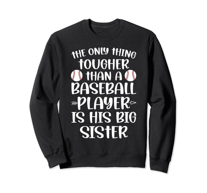 Big Sister Baseball Sister Baseball Sweatshirt - Graphic Print for Adults - T-Shirt, Sweatshirt, Hoodie