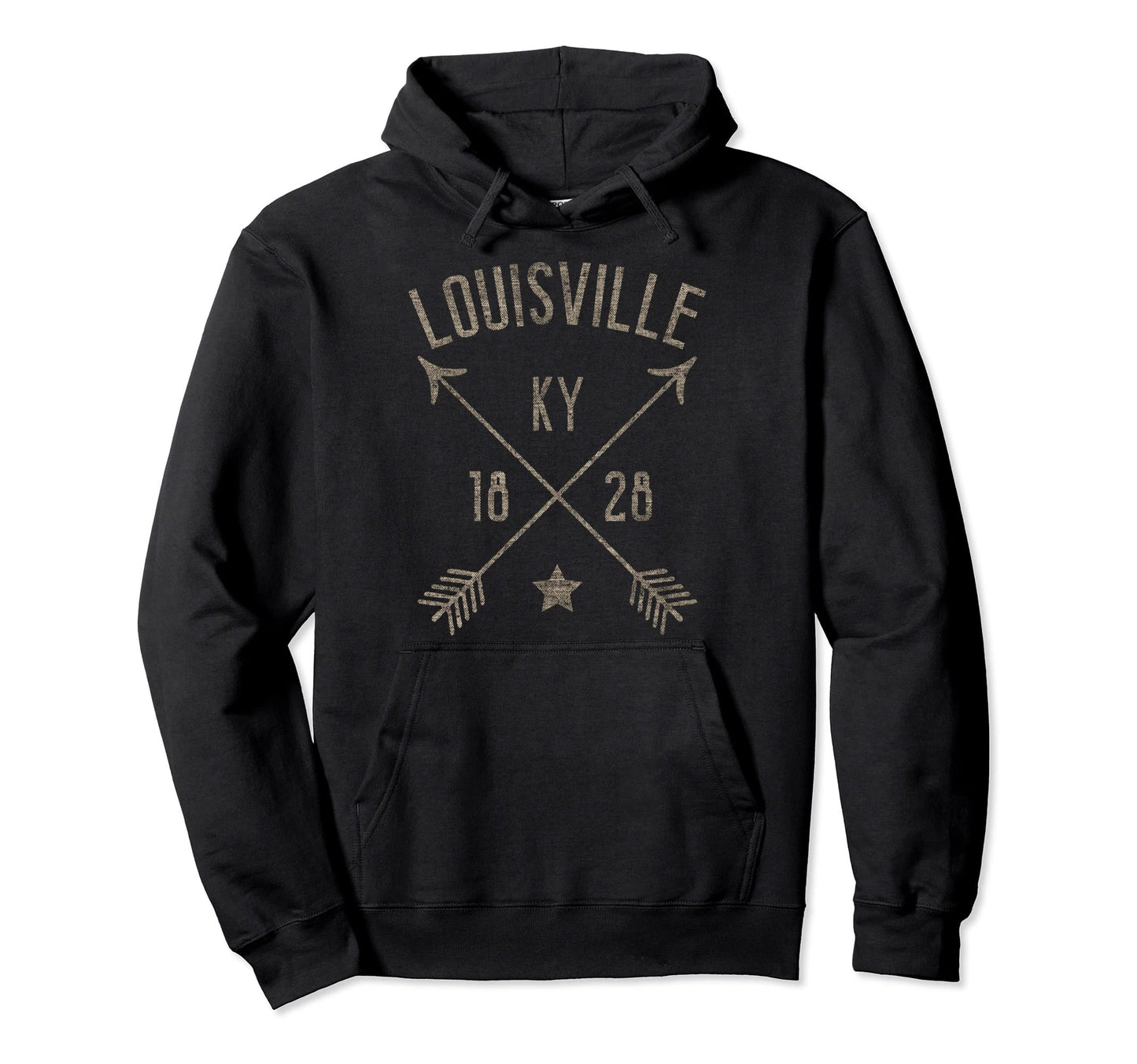 Louisville Kentucky Distressed Boho Home Hoodie - Streetwear Style Unisex - T-Shirt, Sweatshirt, Hoodie
