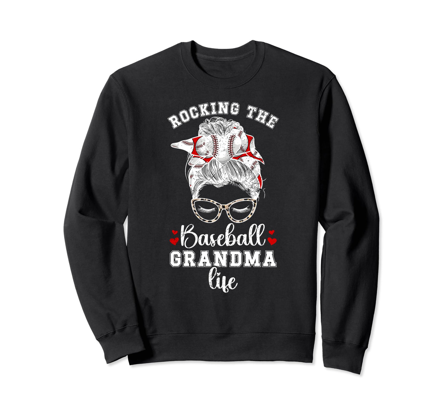Rocking Baseball Grandma Life Sweatshirt - Minimalist Print for Adults - T-Shirt, Sweatshirt, Hoodie