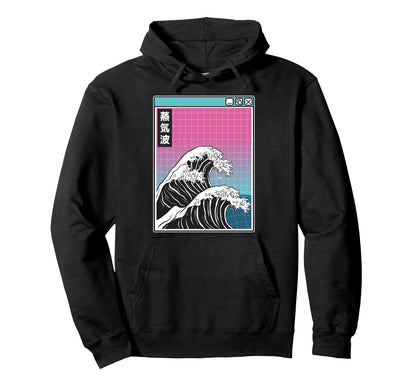 Kanagawa Wave Japan Pastel 80S Otaku Hoodie - Fun Novelty Design Men Women - T-Shirt, Sweatshirt, Hoodie