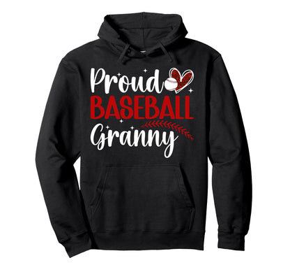 Proud Baseball Granny Baseball Player Hoodie - Graphic Print for Adults - T-Shirt, Sweatshirt, Hoodie
