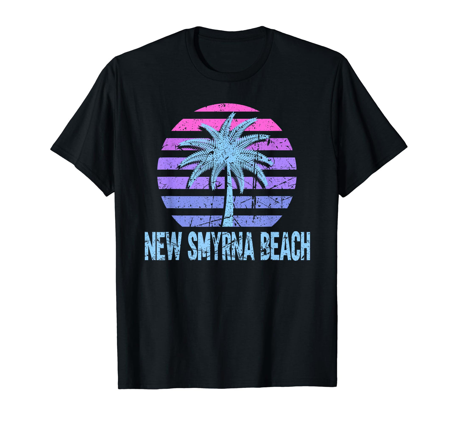 New Smyrna Beach Vacation Vaporwave T-Shirt - Streetwear Style Men Women - T-Shirt, Sweatshirt, Hoodie