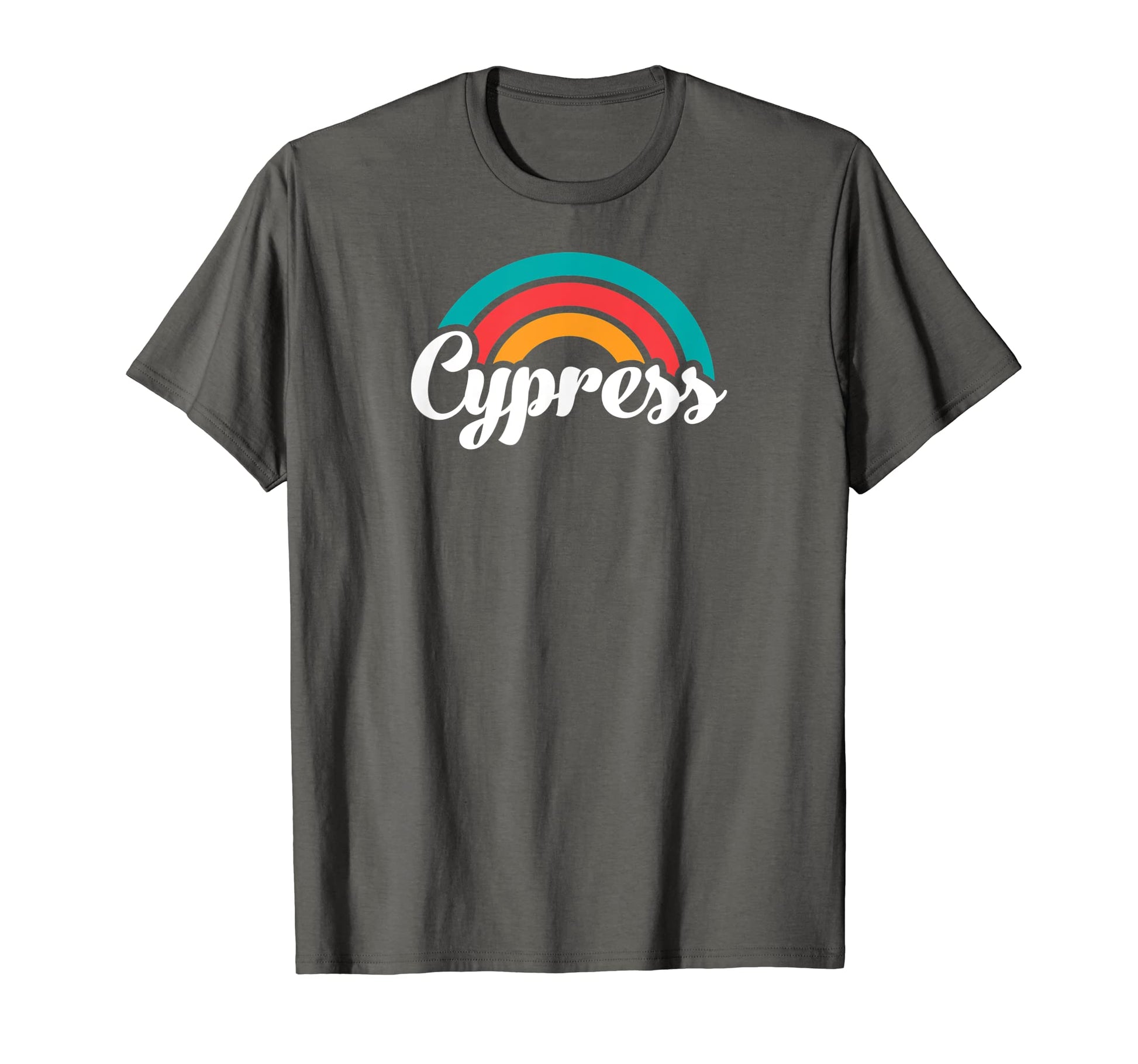 Cypress Ca Script Rainbow T-Shirt - Trendy Graphic for Adults - T-Shirt, Sweatshirt, Hoodie