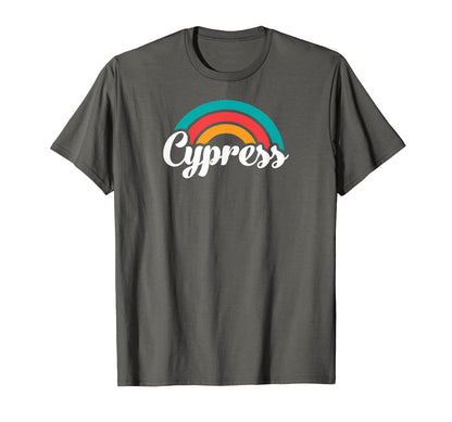 Cypress Ca Script Rainbow T-Shirt - Trendy Graphic for Adults - T-Shirt, Sweatshirt, Hoodie