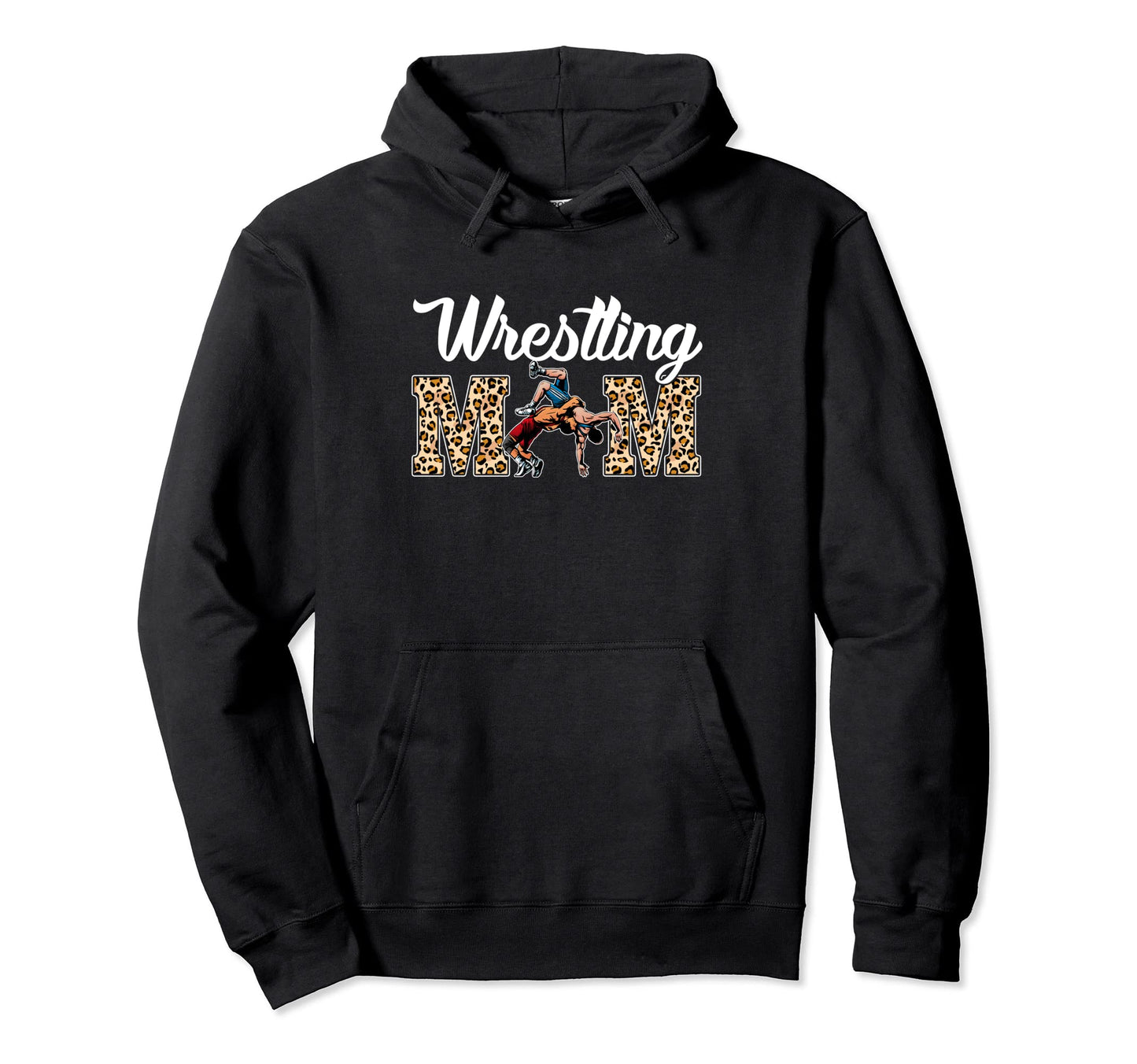 Wrestling Funny Mom Game Leopard Hoodie - Trendy Graphic for Adults - T-Shirt, Sweatshirt, Hoodie
