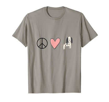 Peace Love Puppy T-Shirt - Aesthetic Graphic for Adults - T-Shirt, Sweatshirt, Hoodie