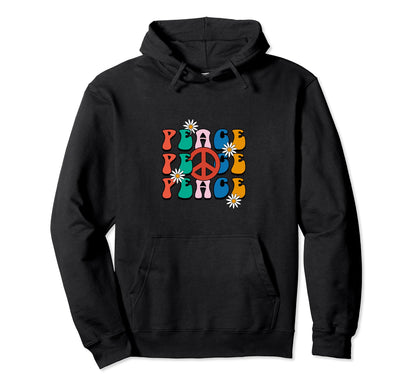 Peace Spread Love Hoodie - Minimalist Print Men Women - T-Shirt, Sweatshirt, Hoodie