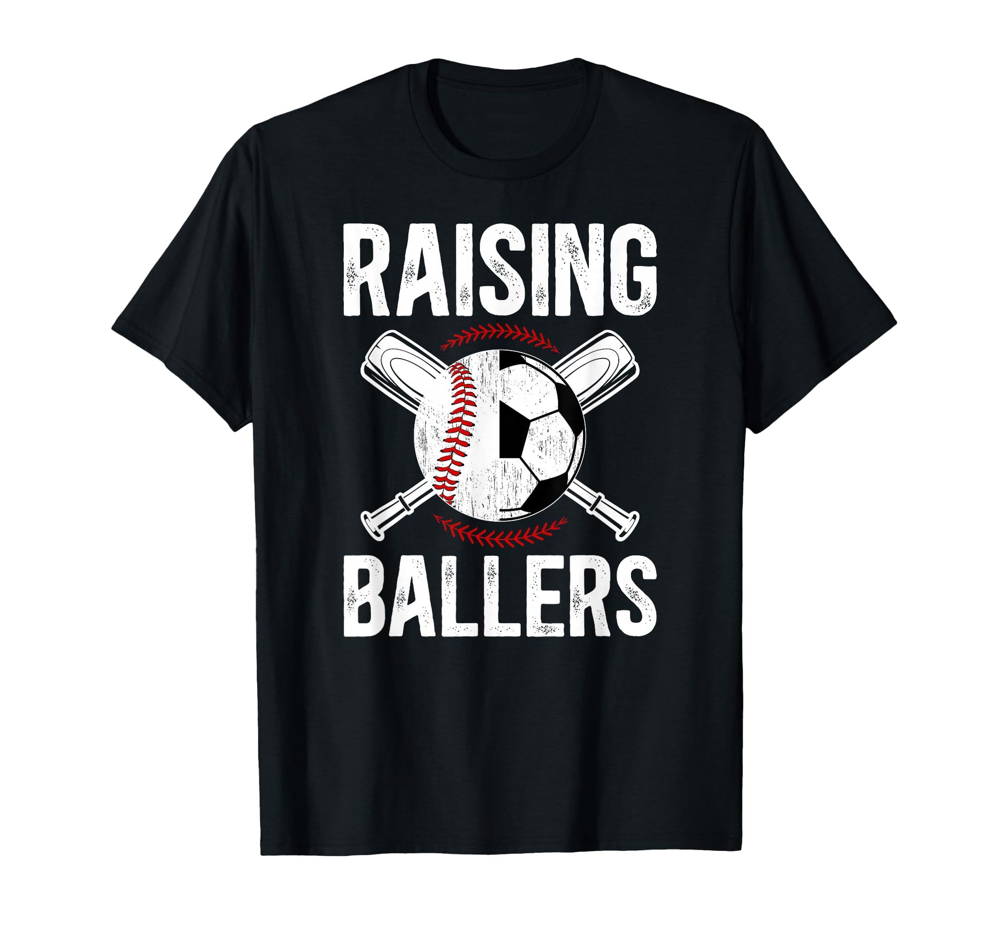 Raising Ballers Soccer Baseball T-Shirt - Casual Everyday Wear for Adults - T-Shirt, Sweatshirt, Hoodie