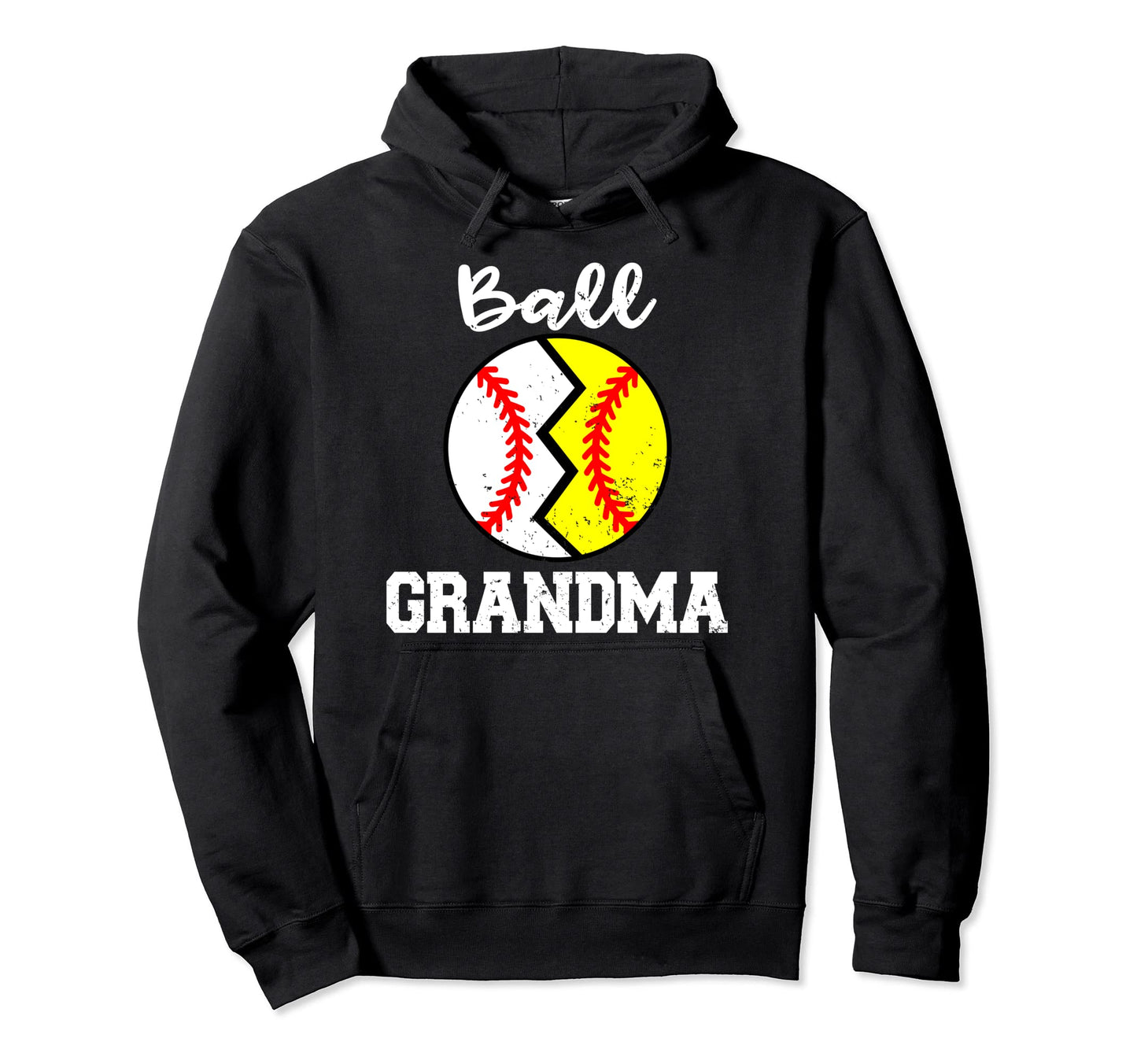 Ball Grandma Funny Baseball Softball Hoodie - Custom Art Print Unisex - T-Shirt, Sweatshirt, Hoodie