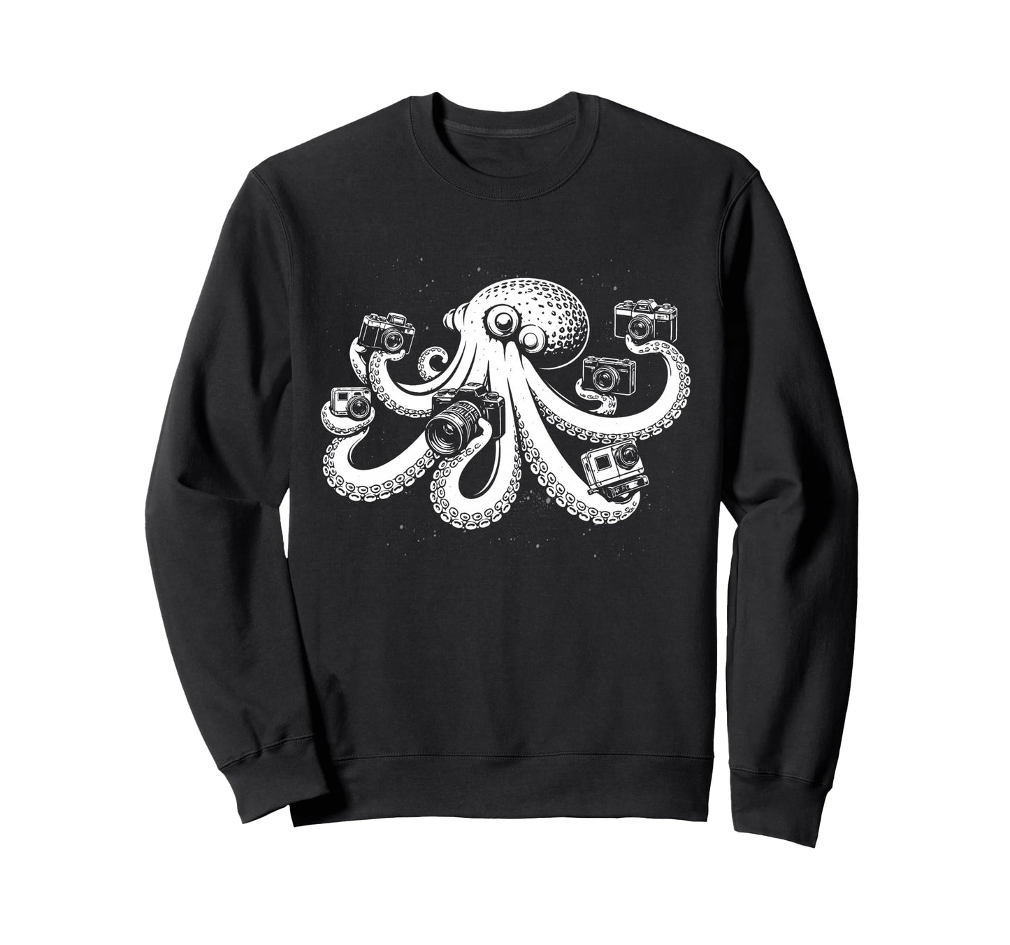 Photographer Octopus Camera Art Sweatshirt - Casual Everyday Wear Unisex - T-Shirt, Sweatshirt, Hoodie