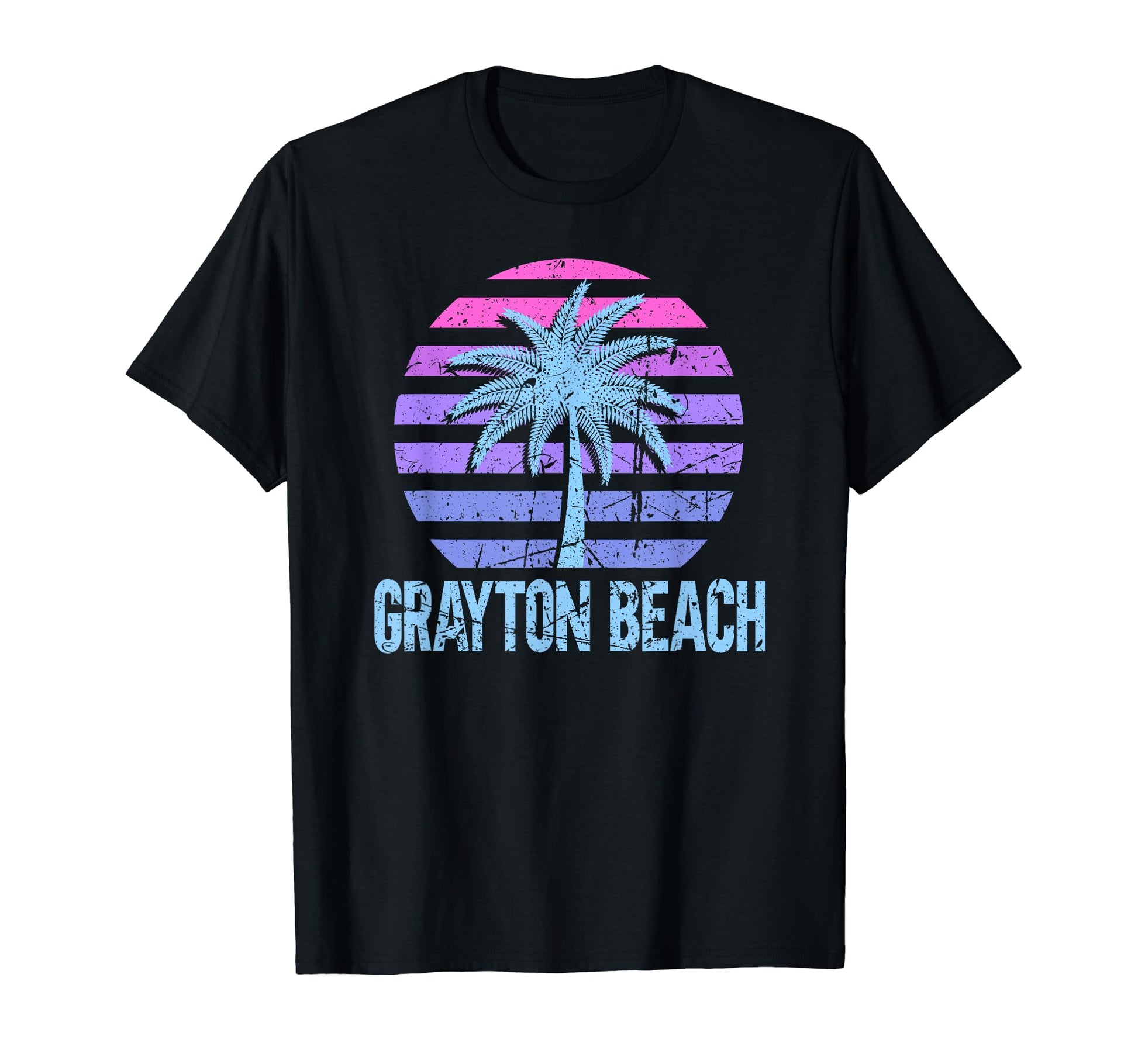 Grayton Beach Vacation Vaporwave T-Shirt - Casual Everyday Wear for Adults - T-Shirt, Sweatshirt, Hoodie