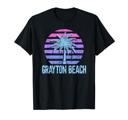 Grayton Beach Vacation Vaporwave T-Shirt - Casual Everyday Wear for Adults - T-Shirt, Sweatshirt, Hoodie