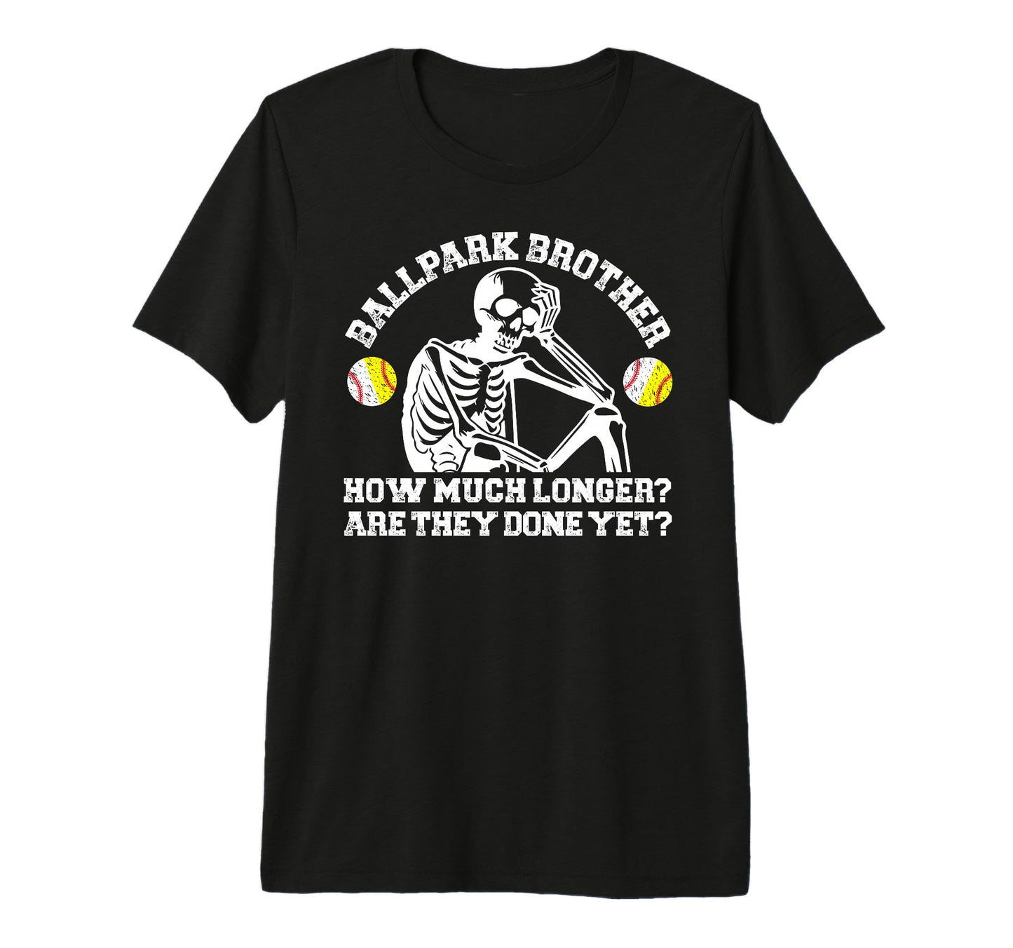 Ballpark Brother Funny Baseball T-Shirt - Minimalist Print for Adults - T-Shirt, Sweatshirt, Hoodie