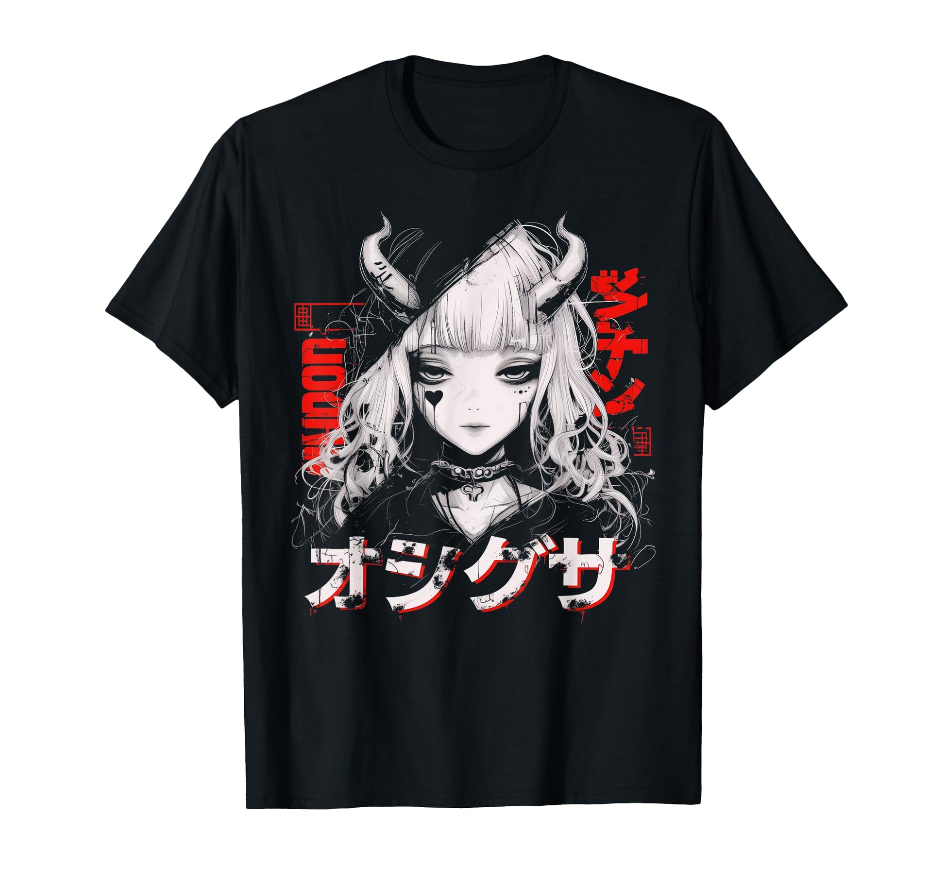 Anime Goth Grunge Demon Waifu Horror Alt T-Shirt - Unique Graphic Unisex - T-Shirt, Sweatshirt, Hoodie