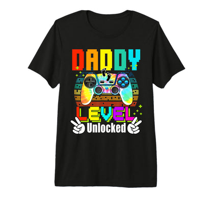 Daddy Level Unlocked Leveled Up To T-Shirt - Minimalist Print for Adults - T-Shirt, Sweatshirt, Hoodie