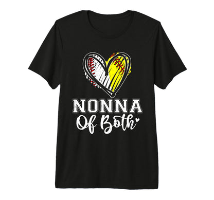 Nonna Both Baseball Softball Grandma T-Shirt - Novelty Apparel Unisex - T-Shirt, Sweatshirt, Hoodie