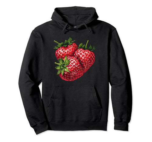 Boho Ripe Strawberries Strawberry Lovers Hoodie - Novelty Apparel Men Women - T-Shirt, Sweatshirt, Hoodie