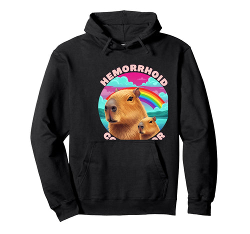 Hemorrhoid Conqueror Funny Capybara Hoodie - Fun Novelty Design for Adults - T-Shirt, Sweatshirt, Hoodie