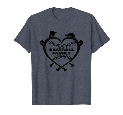 Baseball Family Sister Heart Love Fan T-Shirt - Custom Art Print Unisex - T-Shirt, Sweatshirt, Hoodie