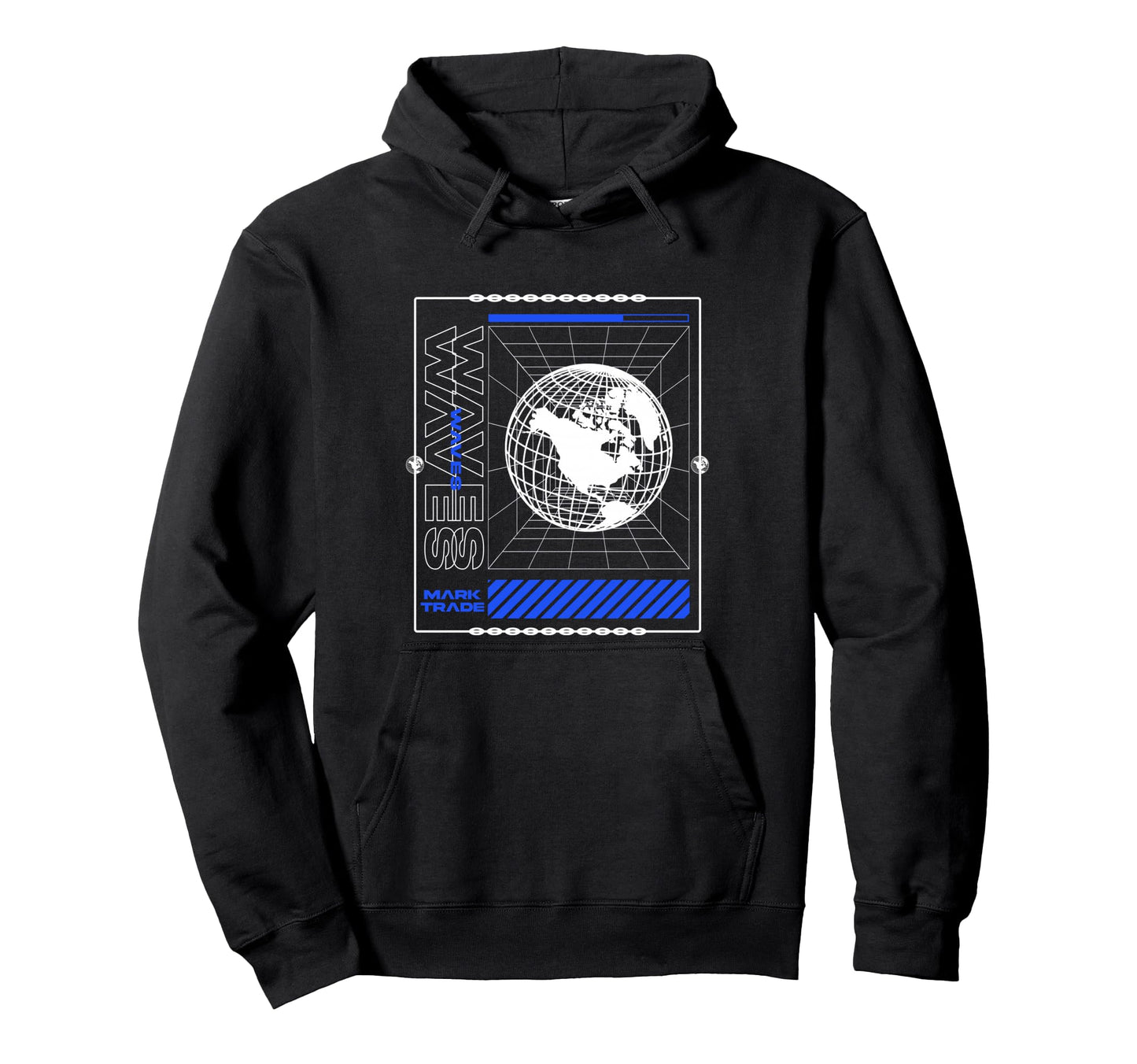 Waves Tech Future Aesthetic Edgy Hoodie - Aesthetic Graphic for Adults - T-Shirt, Sweatshirt, Hoodie