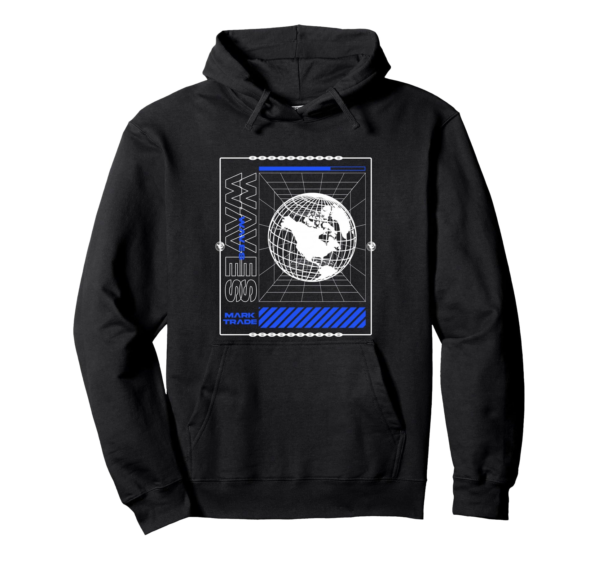 Waves Tech Future Aesthetic Edgy Hoodie - Aesthetic Graphic for Adults - T-Shirt, Sweatshirt, Hoodie