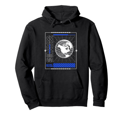 Waves Tech Future Aesthetic Edgy Hoodie - Aesthetic Graphic for Adults - T-Shirt, Sweatshirt, Hoodie