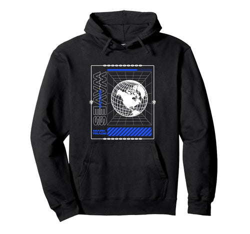 Waves Tech Future Aesthetic Edgy Hoodie - Aesthetic Graphic for Adults - T-Shirt, Sweatshirt, Hoodie