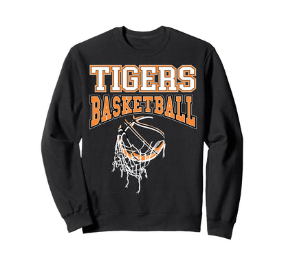 Tigers Basketball Mom Team Game Day Sweatshirt - Unique Graphic for Adults - T-Shirt, Sweatshirt, Hoodie