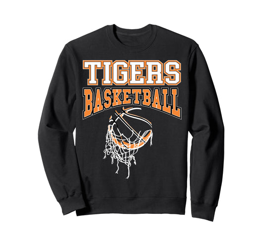 Tigers Basketball Mom Team Game Day Sweatshirt - Unique Graphic for Adults - T-Shirt, Sweatshirt, Hoodie