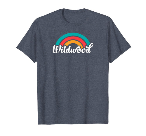 Wildwood Nj Script Rainbow T-Shirt - Minimalist Print for Adults - T-Shirt, Sweatshirt, Hoodie