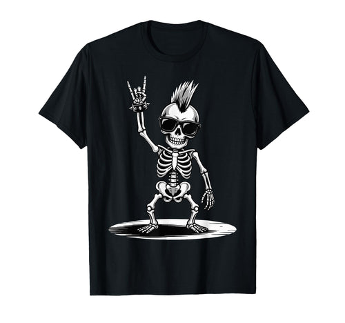 Funny Skeleton Loving Rock And T-Shirt - Fun Novelty Design for Adults - T-Shirt, Sweatshirt, Hoodie