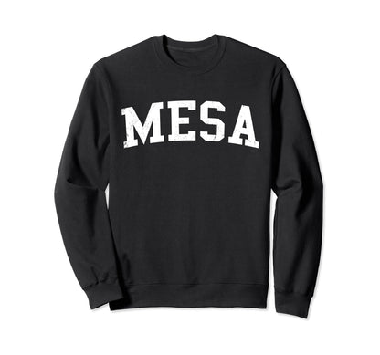 Mesa Az Distressed White Varsity Sweatshirt - Custom Art Print for Adults - T-Shirt, Sweatshirt, Hoodie
