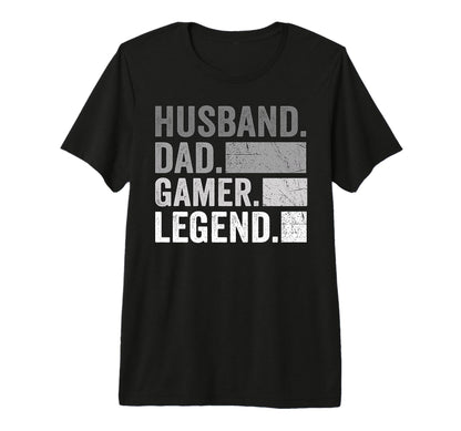 Husband Dad Gamer Legend Fathers Day T-Shirt - Aesthetic Graphic Unisex - T-Shirt, Sweatshirt, Hoodie