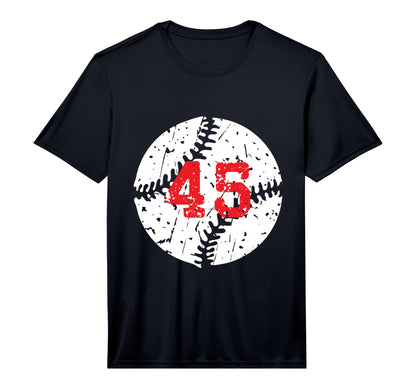 Number 45 Baseball Softball Number 45 T-Shirt - Streetwear Style Men Women - T-Shirt, Sweatshirt, Hoodie