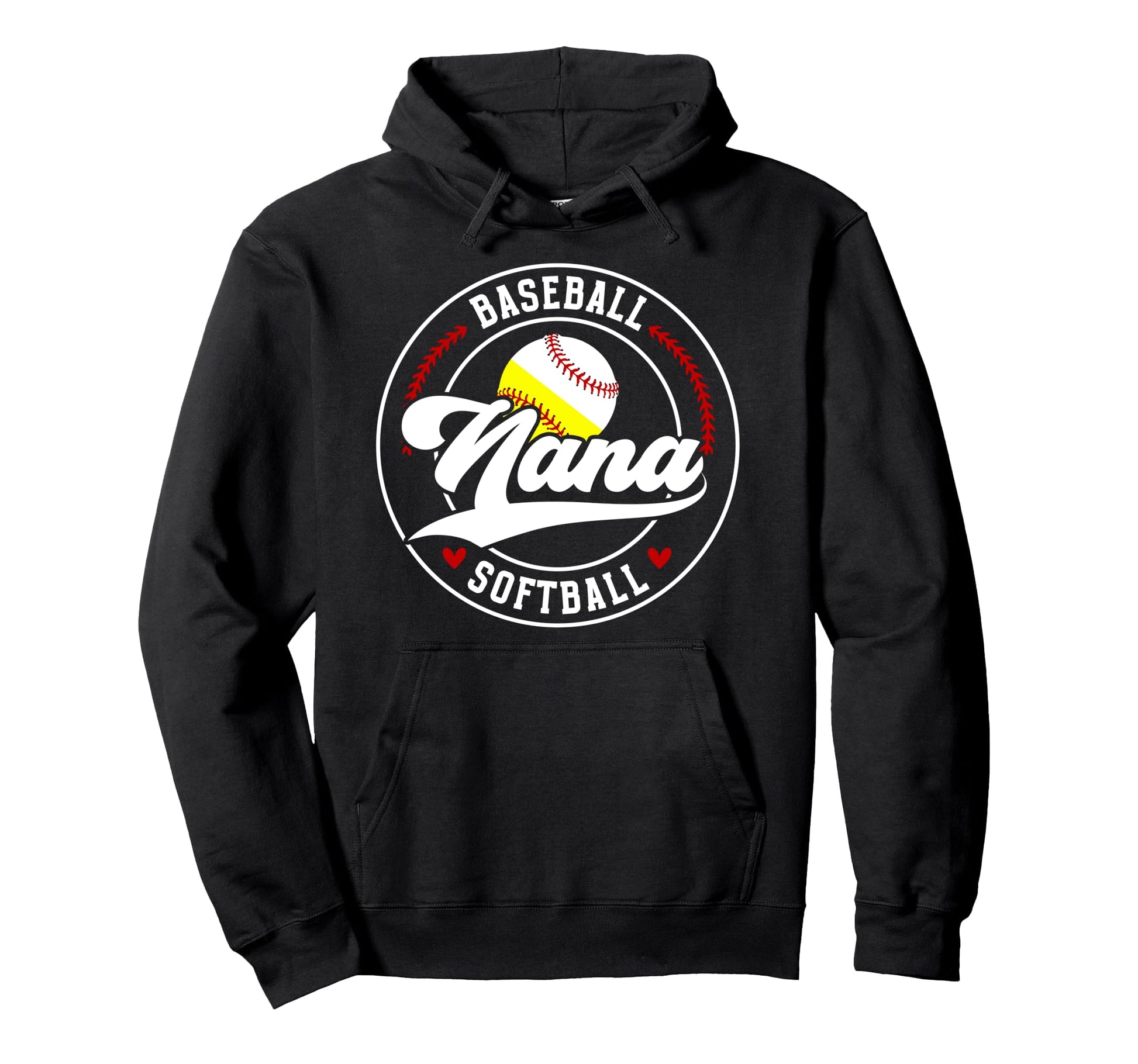 Baseball Softball Nana Softball Baseball Hoodie - Graphic Print Men Women - T-Shirt, Sweatshirt, Hoodie