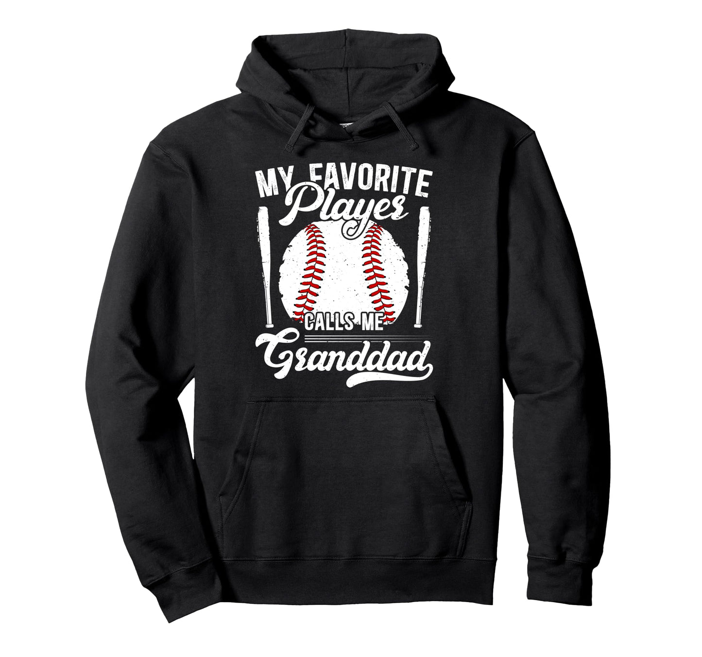 My Favorite Baseball Player Granddad Hoodie - Trendy Graphic for Adults - T-Shirt, Sweatshirt, Hoodie