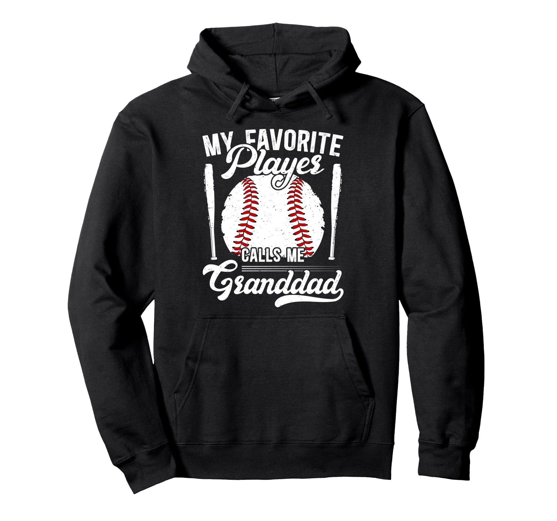 My Favorite Baseball Player Granddad Hoodie - Trendy Graphic for Adults - T-Shirt, Sweatshirt, Hoodie