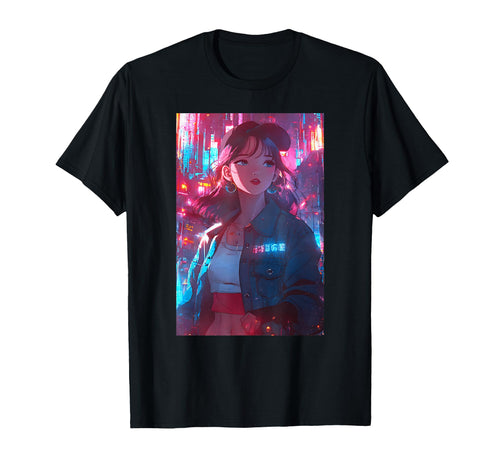 Anime Manga Cyberpunk Vaporwave Manga T-Shirt - Trendy Graphic Men Women - T-Shirt, Sweatshirt, Hoodie