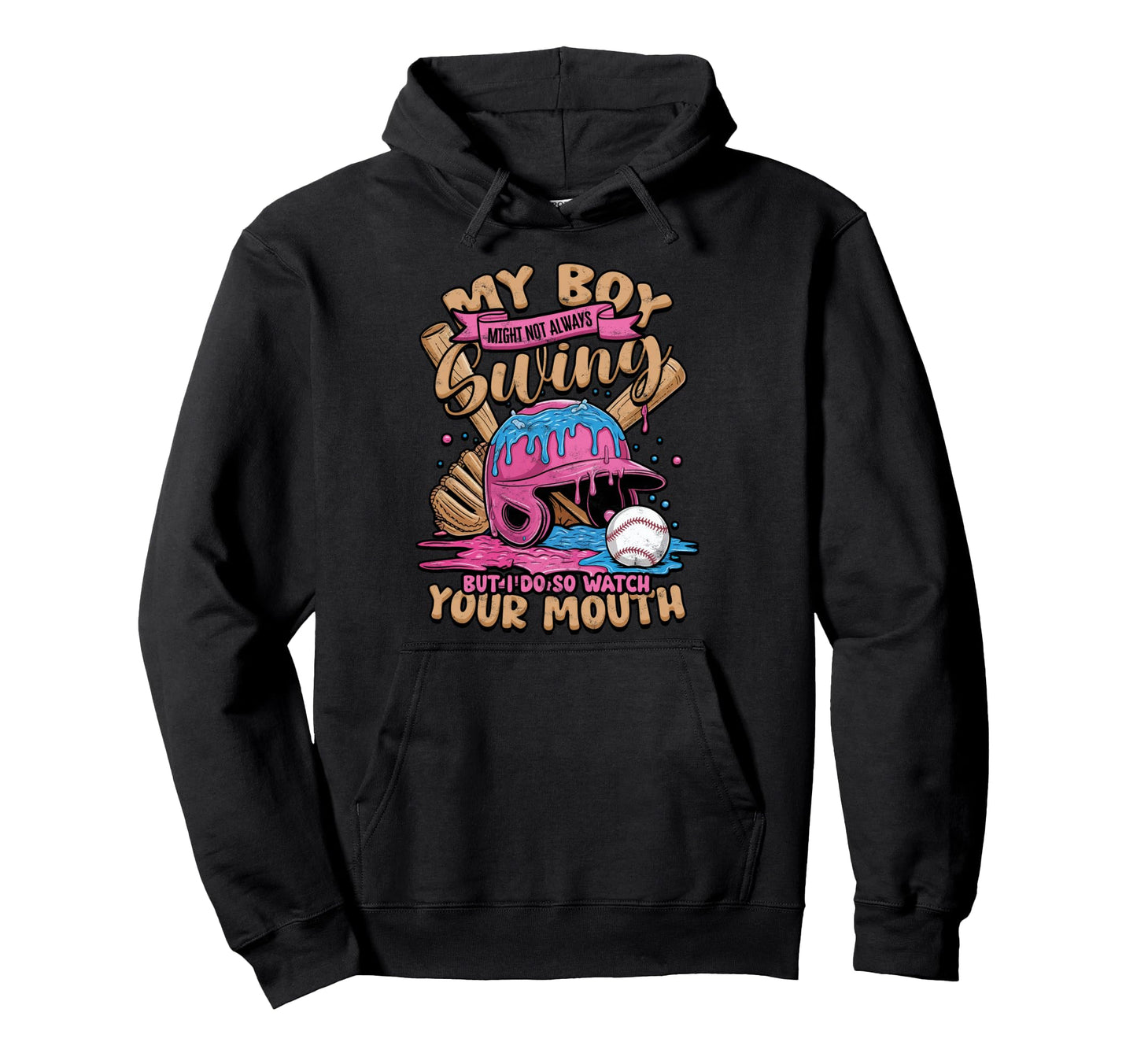 My Might Not Always Swing Watch Mouth Hoodie - Aesthetic Graphic for Adults - T-Shirt, Sweatshirt, Hoodie