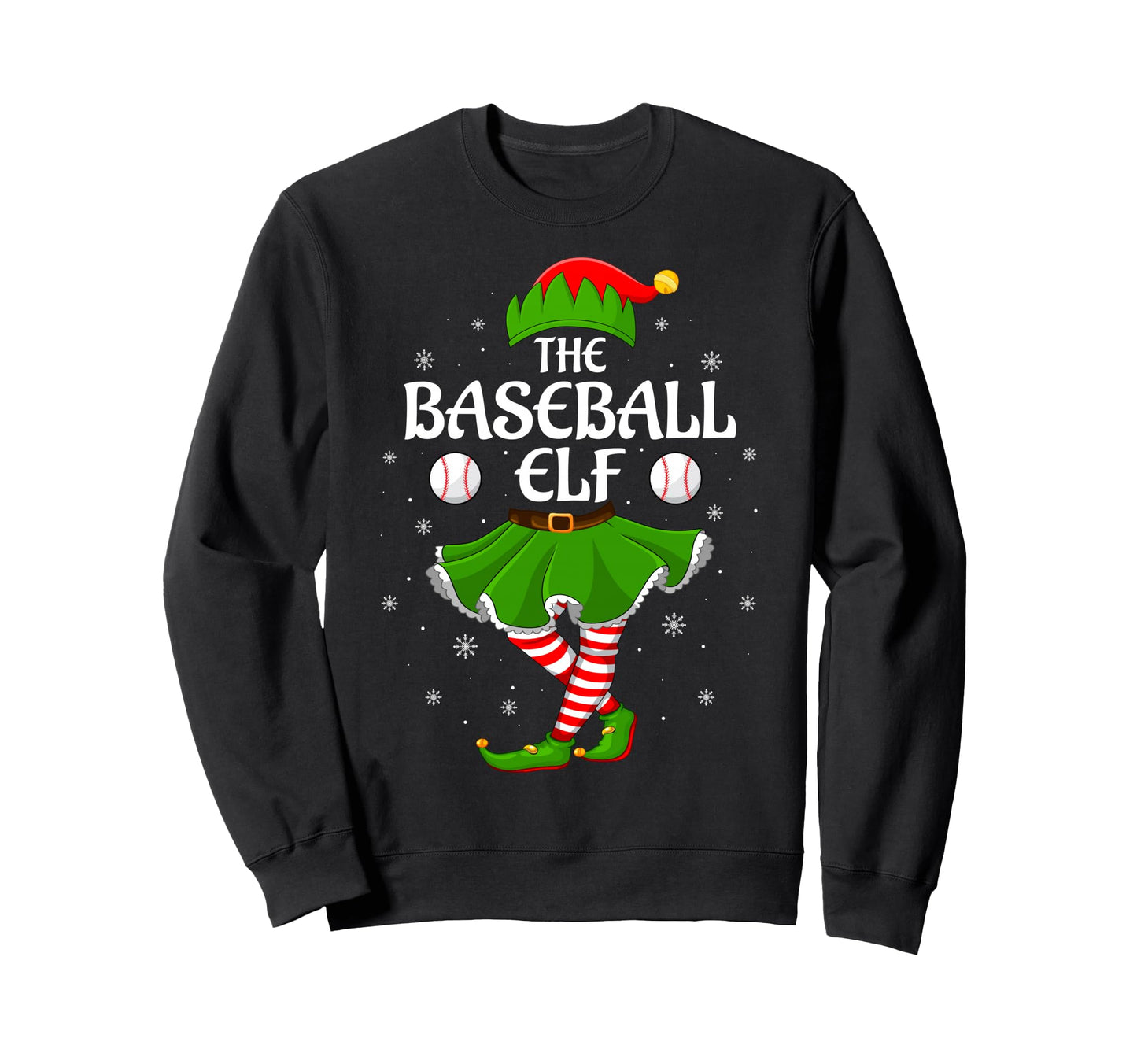 Baseball Elf Family Elf Squad Sweatshirt - Custom Art Print Men Women - T-Shirt, Sweatshirt, Hoodie