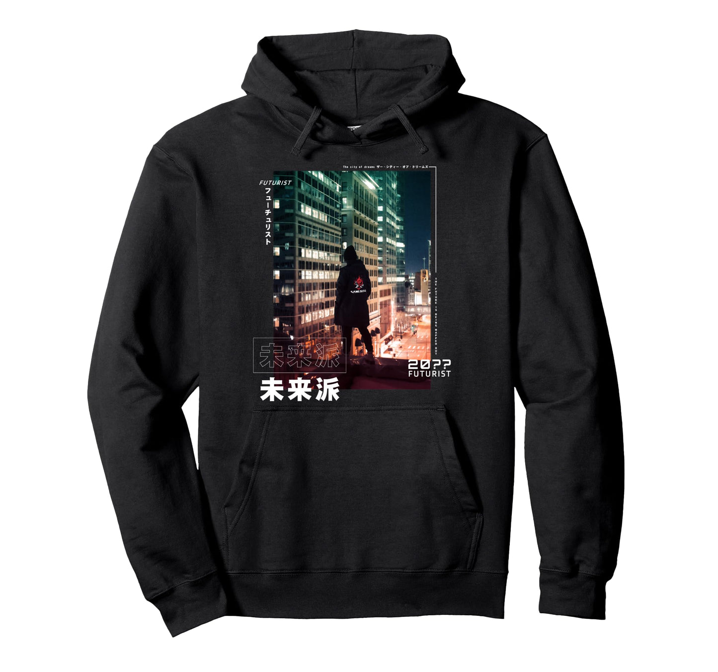 Japanese Vaporwave Futuristic Hoodie - Minimalist Print for Adults - T-Shirt, Sweatshirt, Hoodie