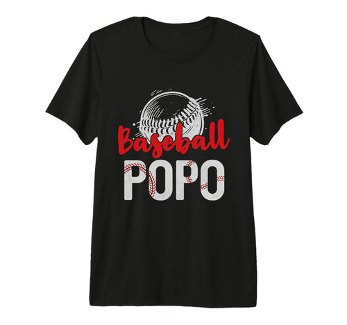 Mens Baseball Popo Fathers Day Dad T-Shirt - Custom Art Print Unisex - T-Shirt, Sweatshirt, Hoodie