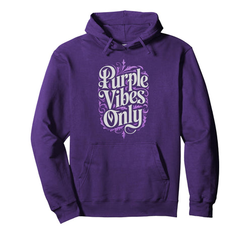 Purple Vibes Only Tournament Field Day Hoodie - Unique Graphic Men Women - T-Shirt, Sweatshirt, Hoodie