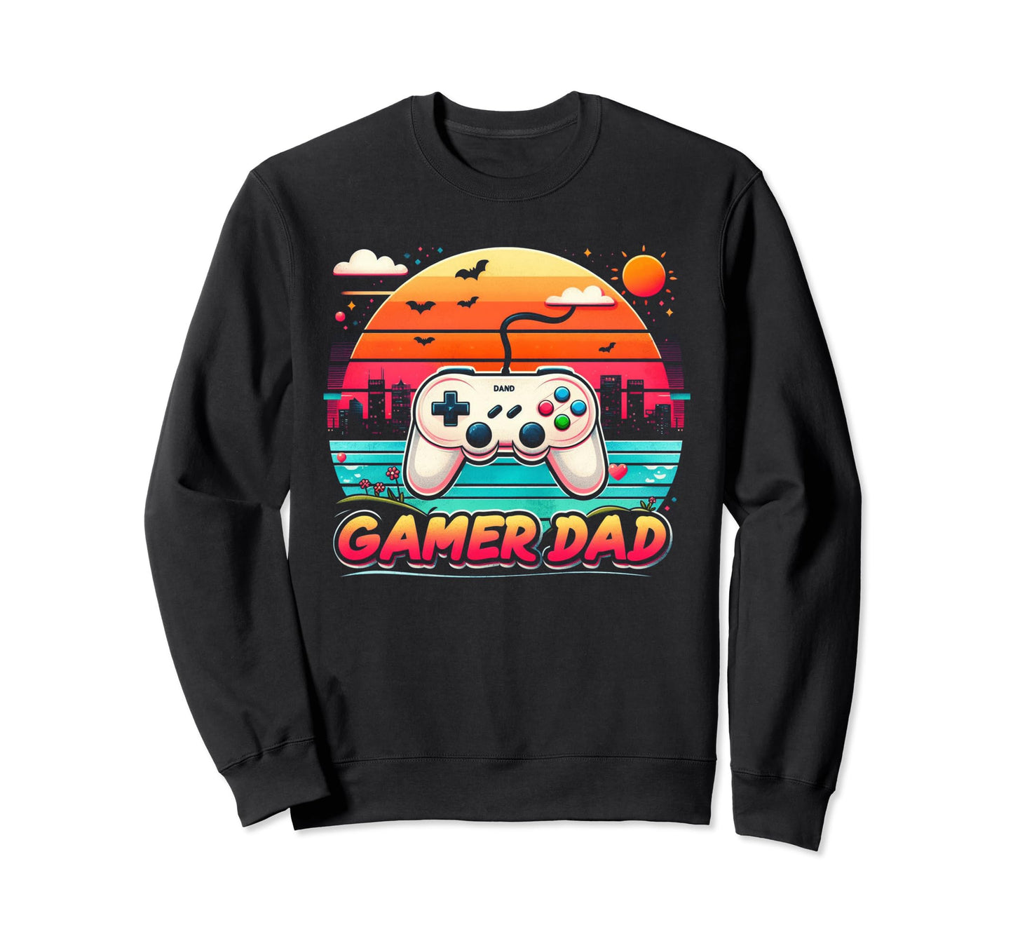 Gamer Dad Game Controller Gaming Sweatshirt - Graphic Print for Adults - T-Shirt, Sweatshirt, Hoodie