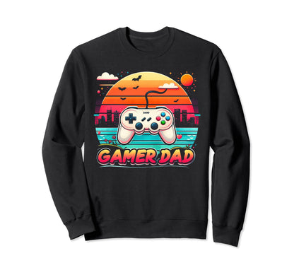 Gamer Dad Game Controller Gaming Sweatshirt - Graphic Print for Adults - T-Shirt, Sweatshirt, Hoodie