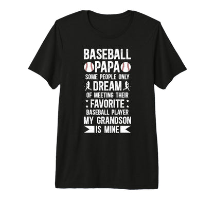 Mens Favorite Baseball Player Papa T-Shirt - Streetwear Style for Adults - T-Shirt, Sweatshirt, Hoodie