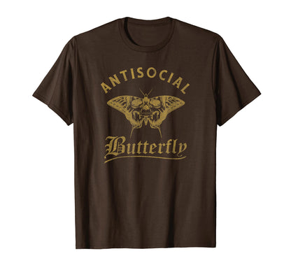 Antisocial Butterfly Grunge Fairycore T-Shirt - Streetwear Style Unisex - T-Shirt, Sweatshirt, Hoodie